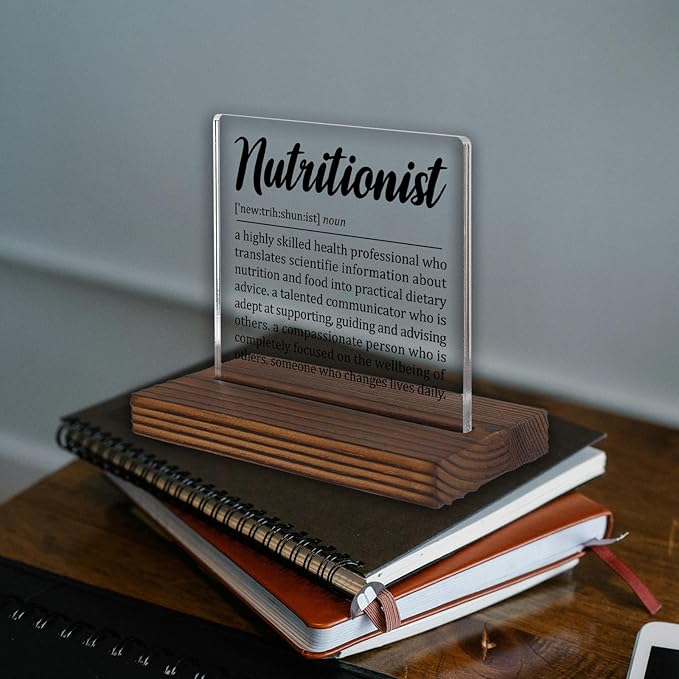 Nutritionist Gift for Women and Men, Thank You Desk Sign for Dietitian or - Image 2