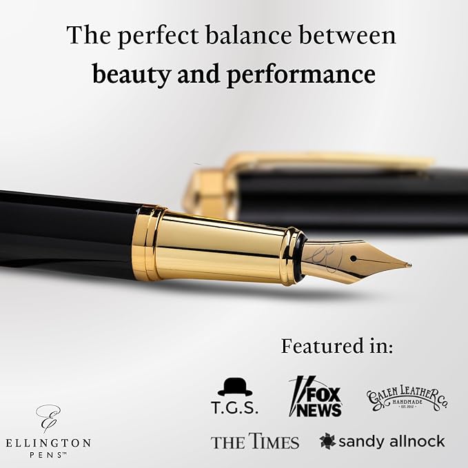 Ellington Pens Luxury Fountain Pen Set- Smooth Fine Nib- Includes 3 Ink - Image 2