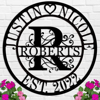 Wedding Gifts for Couples 2024 Last Name Signs for Home Personalized Metal by HRZSIGNFC