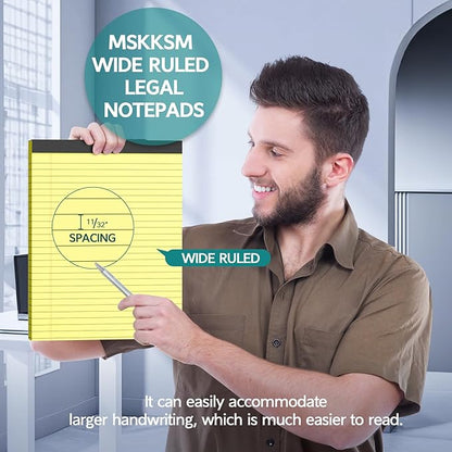 MSKKSM Legal Pads 8.5 x 11, 3 Pack Yellow Note Pads 8.5 x 11 Writing Pads - Image 3