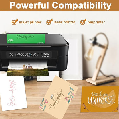 Silunkia 28 Sheets Gold Shimmer Cardstock 8.5 x 11 Metallic Paper, 250gsm/92lb - Image 5
