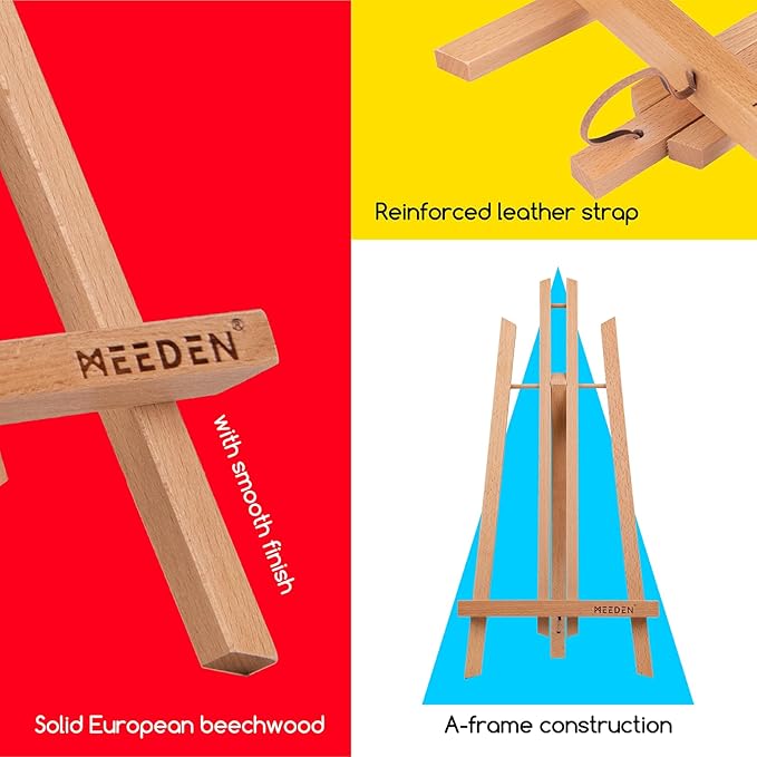 MEEDEN 20 Inch Tabletop Easel: 12 Pack Beech Wood Easel - Image 3