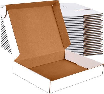 JOWLOT 13x10x2 inch Small Shipping Boxes Set of 25 by JOWLOT