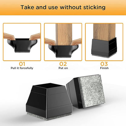 Square Chair Leg Protectors for Hardwood Floors - Image 4