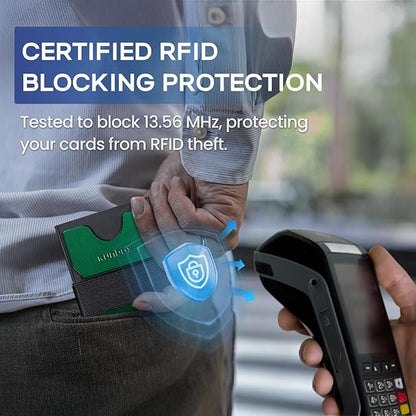 RUNBOX Slim Card Holder Wallet for Men, Minimalist RFID Blocking Wallet - Image 5