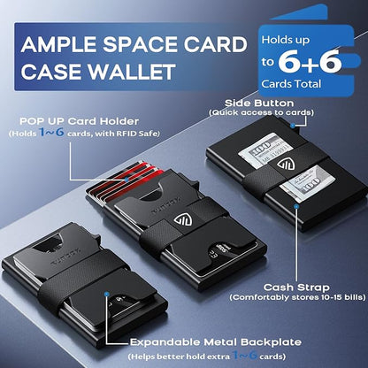 RUNBOX Slim Card Holder Wallet for Men, Minimalist RFID Blocking Wallet - Image 2
