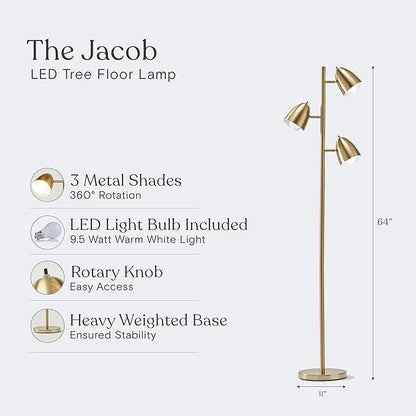 Brightech Jacob LED Standing Lamp, Modern Bright Floor Lamps - Image 6