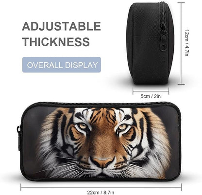 BWQJKUO Pencil Pen Case, Tiger Printed Pouch Big Capacity Pen Bag - Image 2