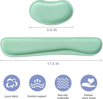 Hoewina Keyboard Wrist Rest, Ergonomic Wrist Rest, Superfine Fabric and Gel - Image 2