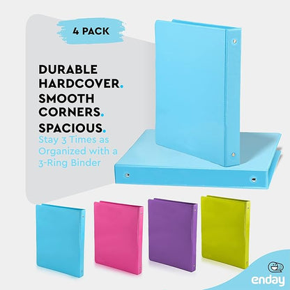 1 Inch 3 Ring Binder 1” Binder Clear View Cover - Image 4