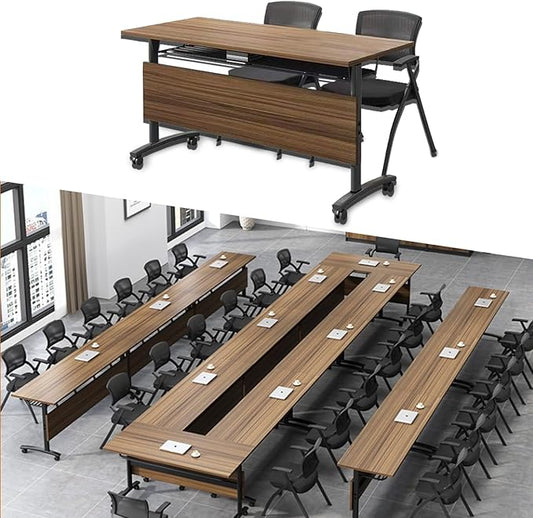 Folding Conference Table, Modern Office Conference Room Tables, Flip-Top Mobile by Unknown