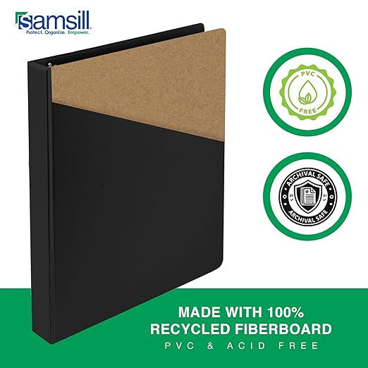Samsill 1 Inch 3 Ring Binders, Made in USA, Economy Round Ring, 200 Sheet - Image 4