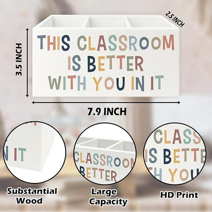 QZQE Boho Classroom Pen Pencil Holder Organizer - Image 7