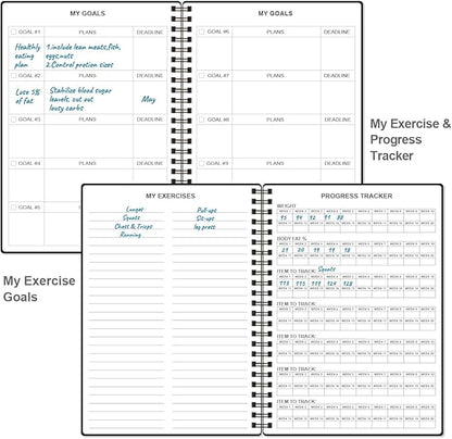 Fitness Journal for Women & Men, A5 Workout Journal/Planner Daily Exercise Log - Image 4