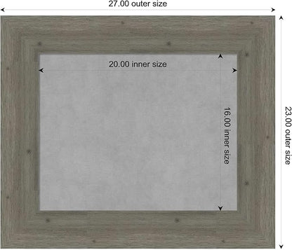 Amanti Art Grey Framed Magnetic Board 23x27 Small Vision Board - Image 3