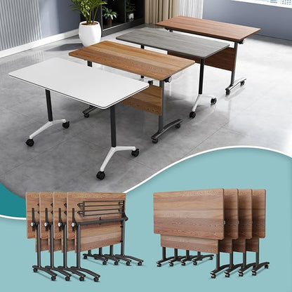 WYMHYZ Conference Table Flip Top Mobile Conference Room Tables, Folding by WYMHYZ