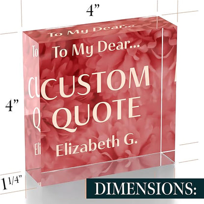 Personalized Gifts, Custom Quote Block Letter Board, Crystal-Clear Acrylic - Image 8