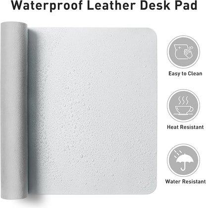 Aothia Faux Leather Desk Mat – Large Mouse Pad, Non-Slip PU Leather Blotter - Image 7