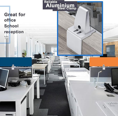 Aluminum Vertical Clamp Partition Board Acrylic Desk Divider Support Clamp - Image 6