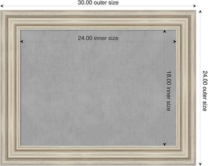 Amanti Art Silver Framed Magnetic Board 24x30 Medium Vision Board - Image 2