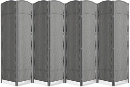 8 Panel Room Divider, 6Ft Folding Privacy Screen, Tall by cocosica