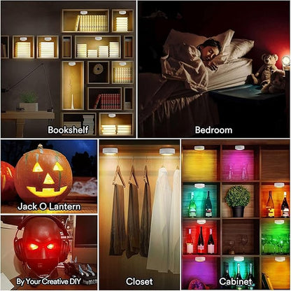 LED Puck Lights with Remote Battery Operated Under Cabinet Lighting Wireless - Image 6