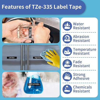 Label Maker Tape TZe-335 Compatible - Image 5