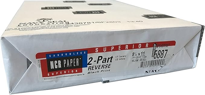 250 Sets, NCR Paper, Collated 2 Part, Letter Size Carbonless Paper Appleton by Limited+Papers