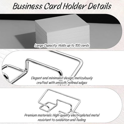 Skrfren 2Pcs Metal Business Card Holder - Image 6