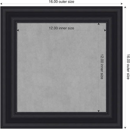 Amanti Art Black Framed Magnetic Board 16x16 X-Small Vision Board - Image 2