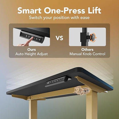 HUANUO 32" Small Electric Standing Desk Adjustable Height, 4 Memory Height - Image 5