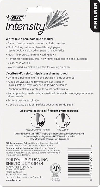 BIC Intensity Fineliner Marker Pen, Fine Point, Clean & Crisp Writing - Image 5
