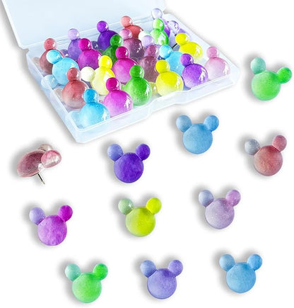24 Pcs Thumb Tacks, Cute Push Pins, Colorful Decorative Pins, Mouse Tacks by Tandarui
