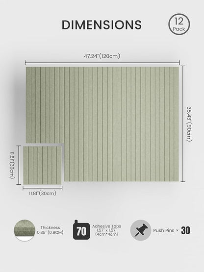 Bumusty Large Cork Board Alternative-47 x35 Felt Bulletin Board Tiles, - Image 2