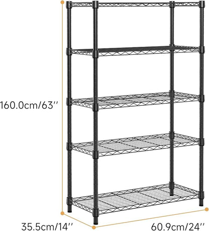 M MZG 1250 lbs Storage Shelving Utility Shelving Unit 5-Tier Utility Shelving - Image 8