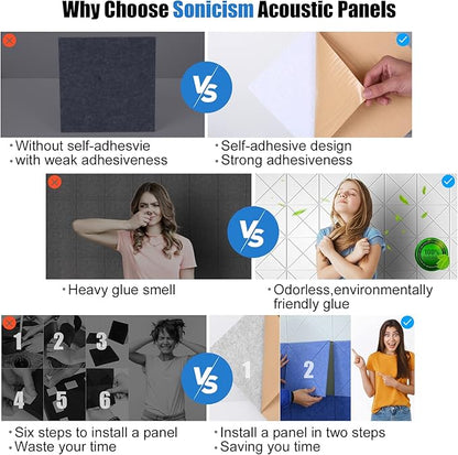 Sonicism 12 Pack X-Lined Acoustic Panels - Image 3