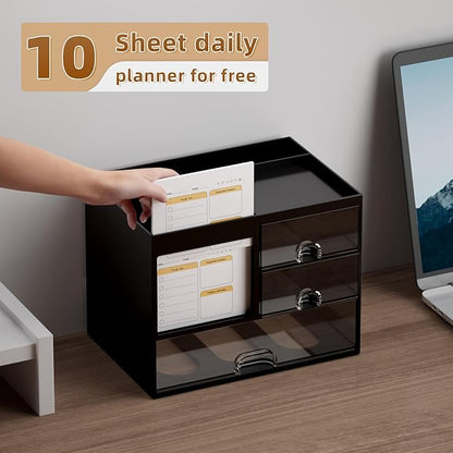 Marbrasse Desk Organizer with 3 Drawer, Desk Organizers and Accessories with 4 - Image 5