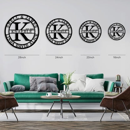 Personalized Family Name Sign Custom Family Metal Signs Monogram Letters Wall - Image 4