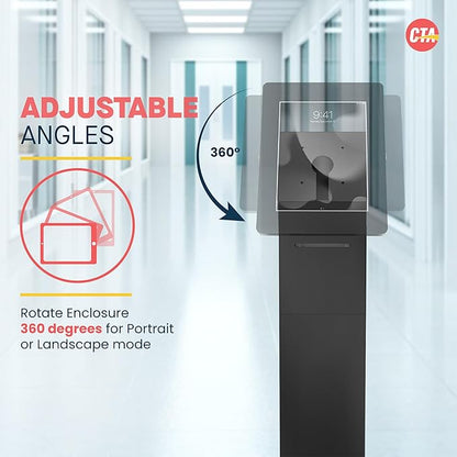 CTA Digital Kiosk with Printer Shelf VESA Compatible Floor Stand Kiosk with - Image 5