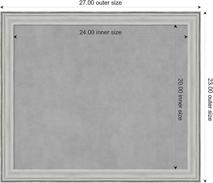 Amanti Art Silver Framed Magnetic Board 23x27 Medium Vision Board - Image 3
