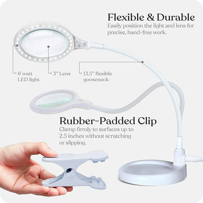 Brightech LightView Pro Flex 2 in 1 Magnifying Desk Lamp, 1.75x Light Magnifier - Image 5