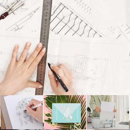 100 PCS 11x17 Inch Translucent Vellum Paper 60 GSM Drafting Vellum Tracing - Image 5