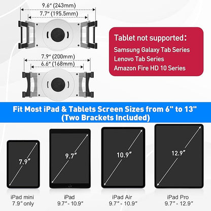 AboveTEK Retail Kiosk iPad Stand, 360° Rotating Commercial POS Tablet Stand - Image 3