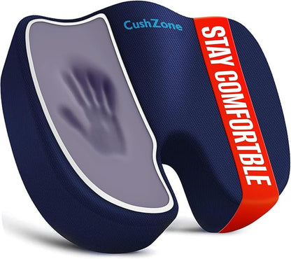 XXL Seat Cushion Office Car Seat Cushion, Memory Foam Cushion by CushZone