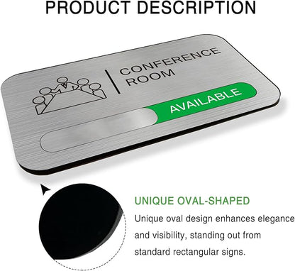 ANIWEY Acrylic Office Meeting Room Door Sign, 8.8 x 5.1 inches, Minimalist Style - Image 4
