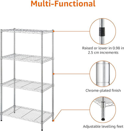 Amazon Basics 4-Shelf Adjustable, Storage Shelving Unit, Steel Organizer Wire - Image 7