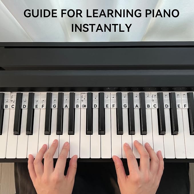 BEATBIT Piano Notes Guide for Beginner, Removable Piano Keyboard Note Labels - Image 2