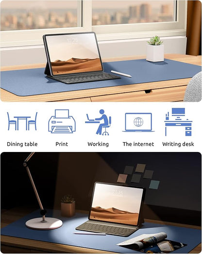 YSAGi Leather Desk Protector, Office Mat, Large Mouse Mat, Non-Slip PU Leather - Image 6