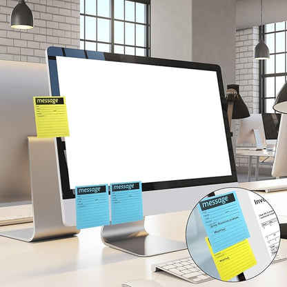 Phone Message Sticky Notes Phone Memo Pads, 6 Pads Lined Sticky Notes Pads - Image 6