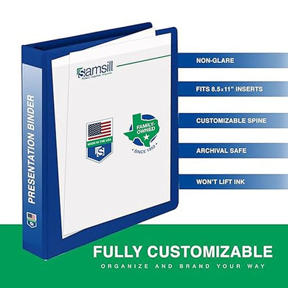 Samsill 0.5 Inch 3 Ring Binder, Made in USA, Economy Round Ring, 100 Sheet - Image 3
